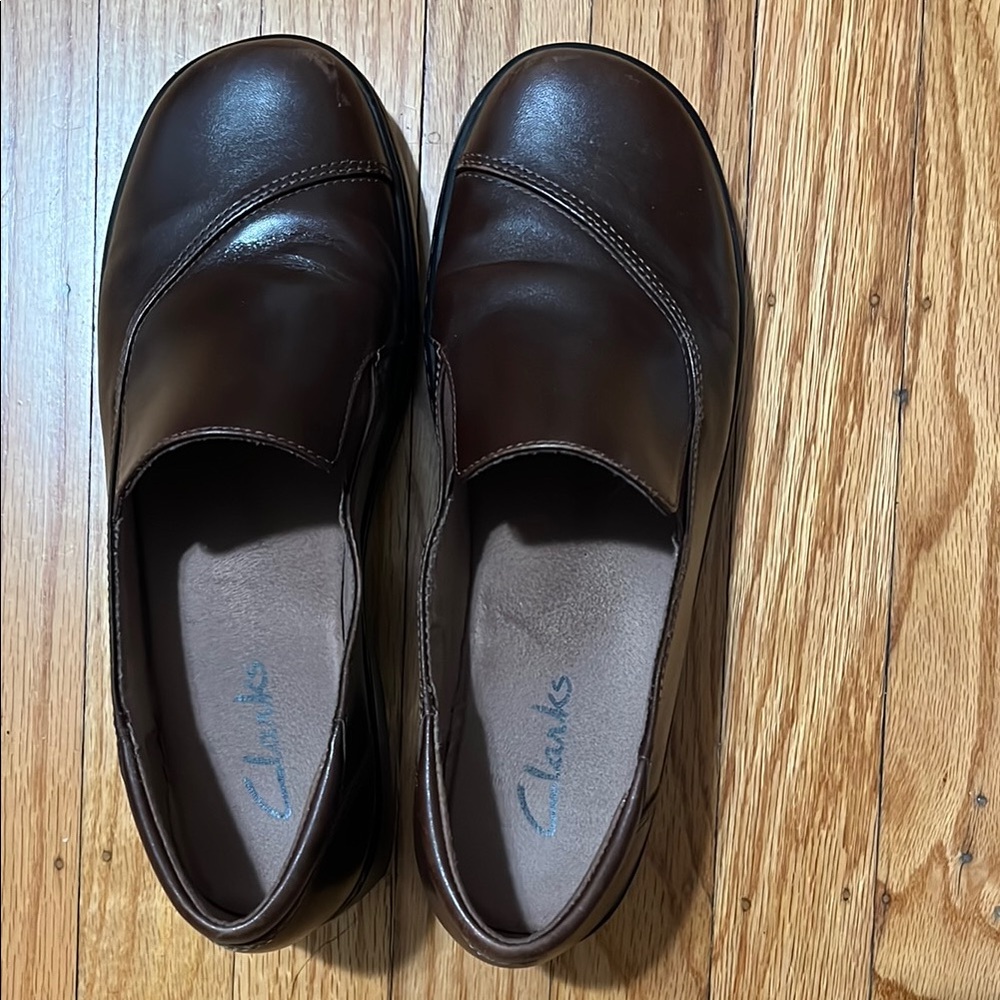 Clarks Brown Leather Shoes